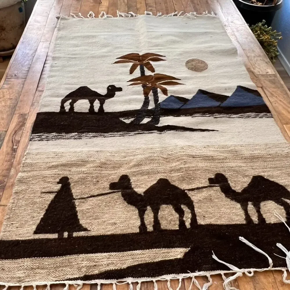 Egyptian Hand woven Rug 47 x 30